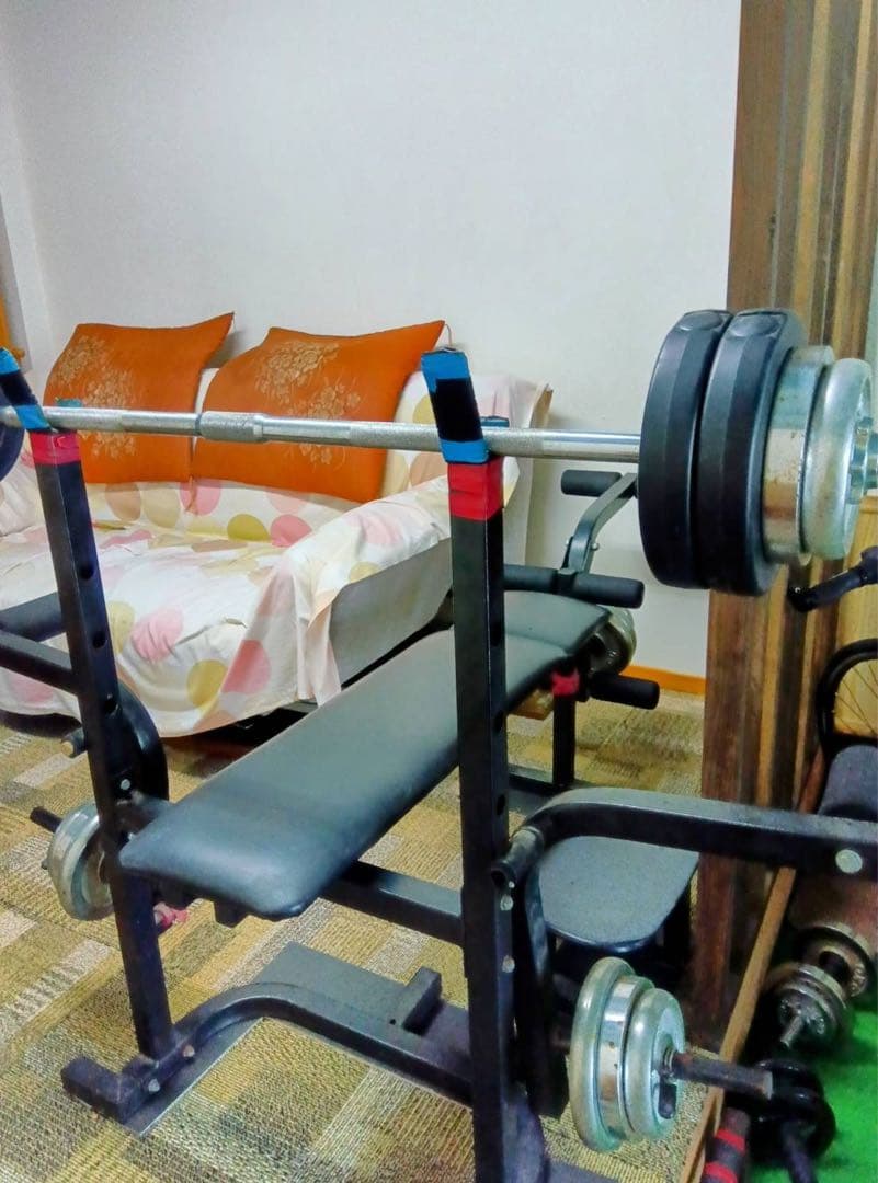 トレーニングベンチ バーベルセット