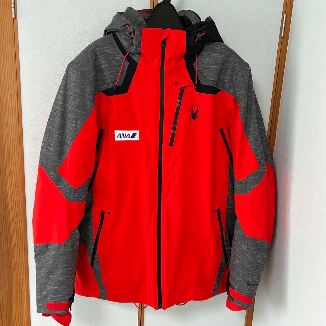 SPYDER フード付きジャケット 赤/グレー