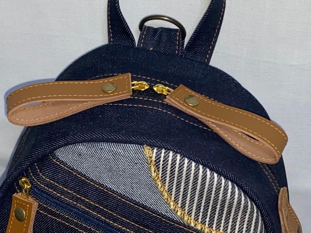 男女兼用☆岡山デニム☆子猫☆トラネコ☆リュック対応☆ワンショルダーバッグ