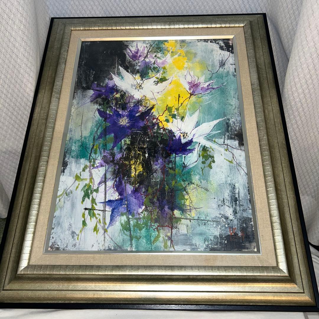 羽倉恭子　油絵　【光る風・テッセン】　P8