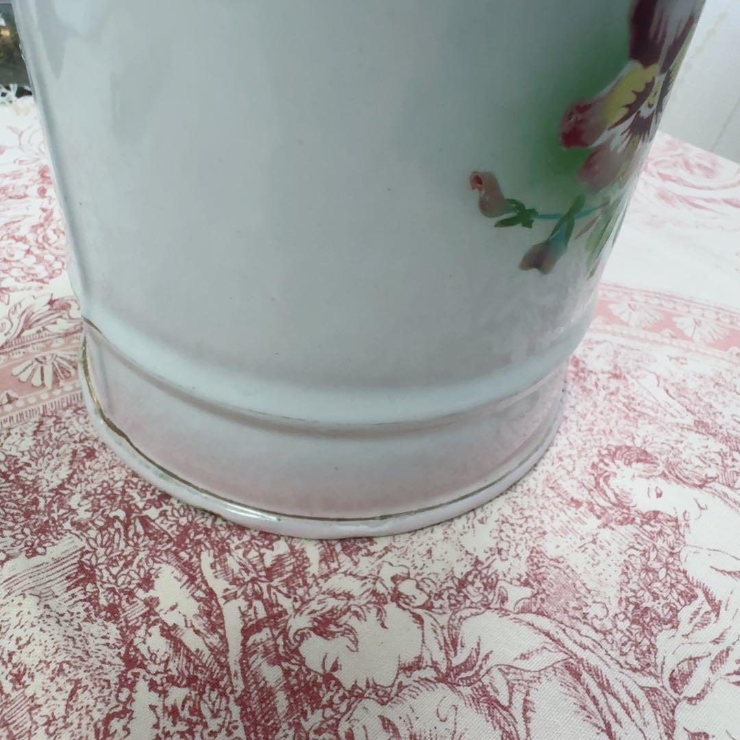 フランス　アンティーク　JAPY社　ホーロー キャニスター　ピンク　ジャピー