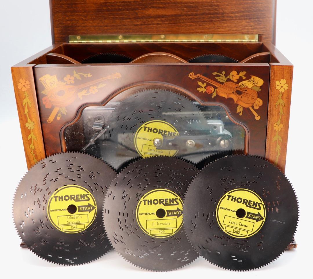 THORENS スイス製ディスク・オルゴール・ボックス、ディスク6枚付き