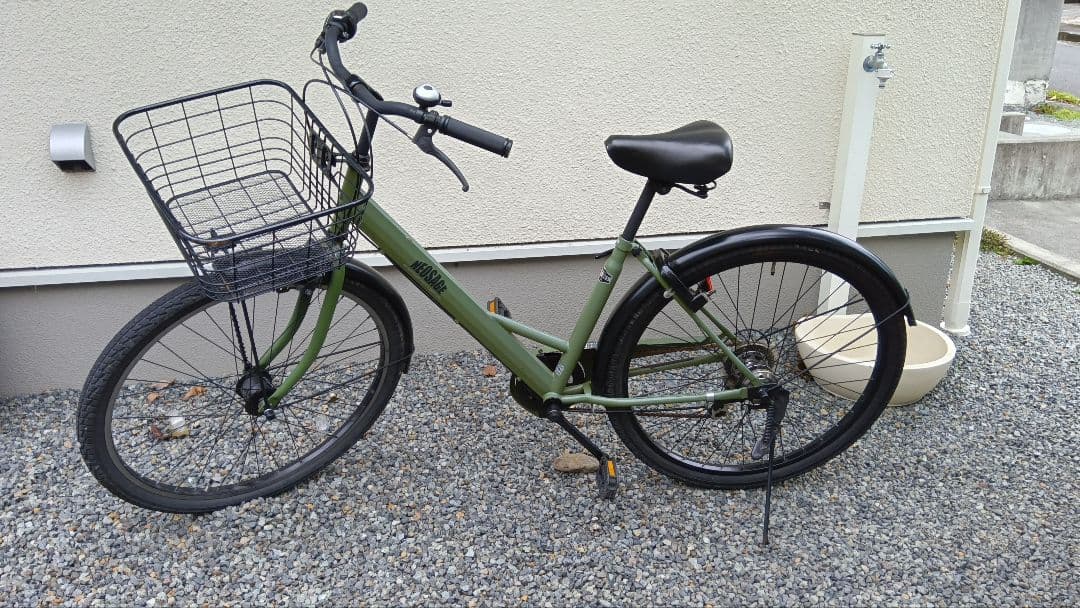 引き取り希望★ネオサージュD マットカーキ 外装6段変速 27型自転車