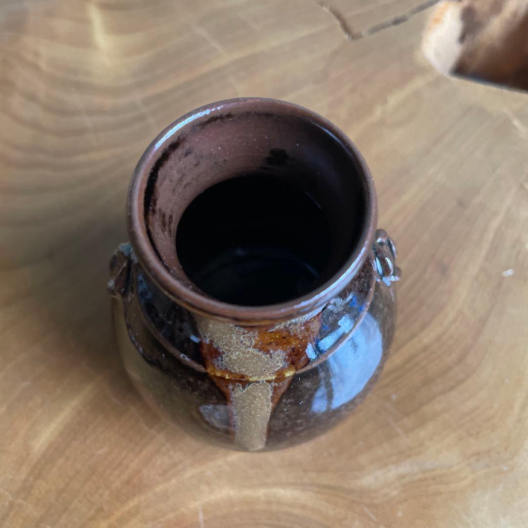 膳所焼 茶入 陽炎園 侘助写 茶道具 共箱