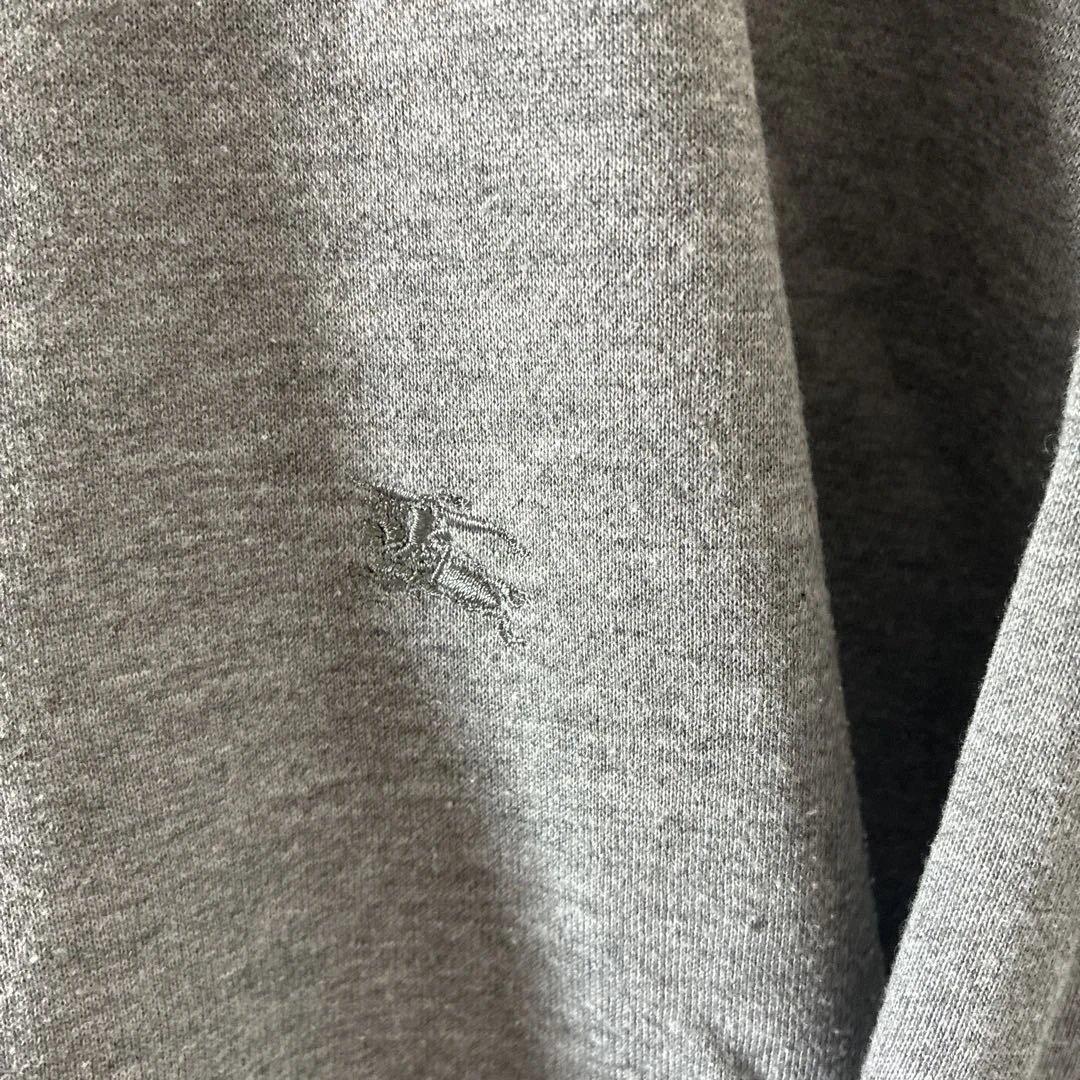 90sBurberryバーバリーハーフジップスウェットトレーナーノバチェック長袖