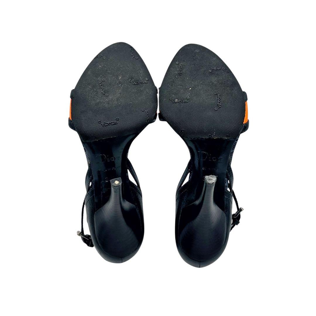 【希少】Dior ガリアーノ期 トロッター Dバックル ヒールサンダル Y2K