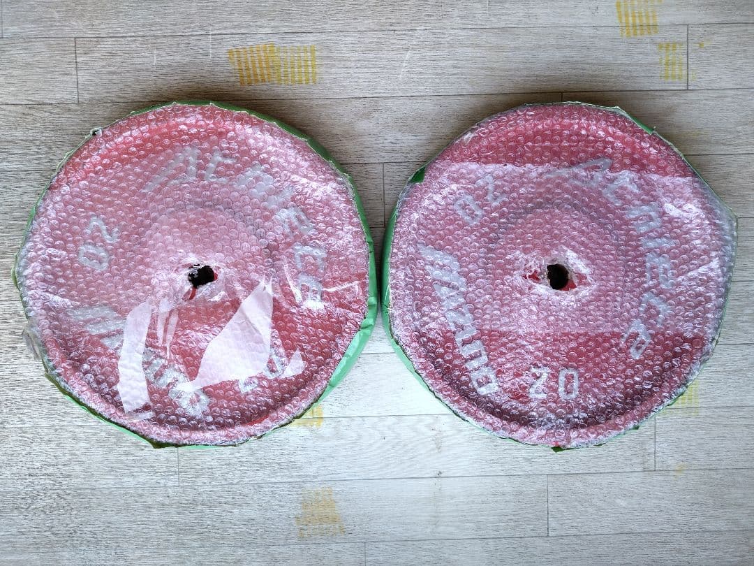 引き取り限定 MIZUNO バーベル　プレート20 kg x 2枚 計40kg