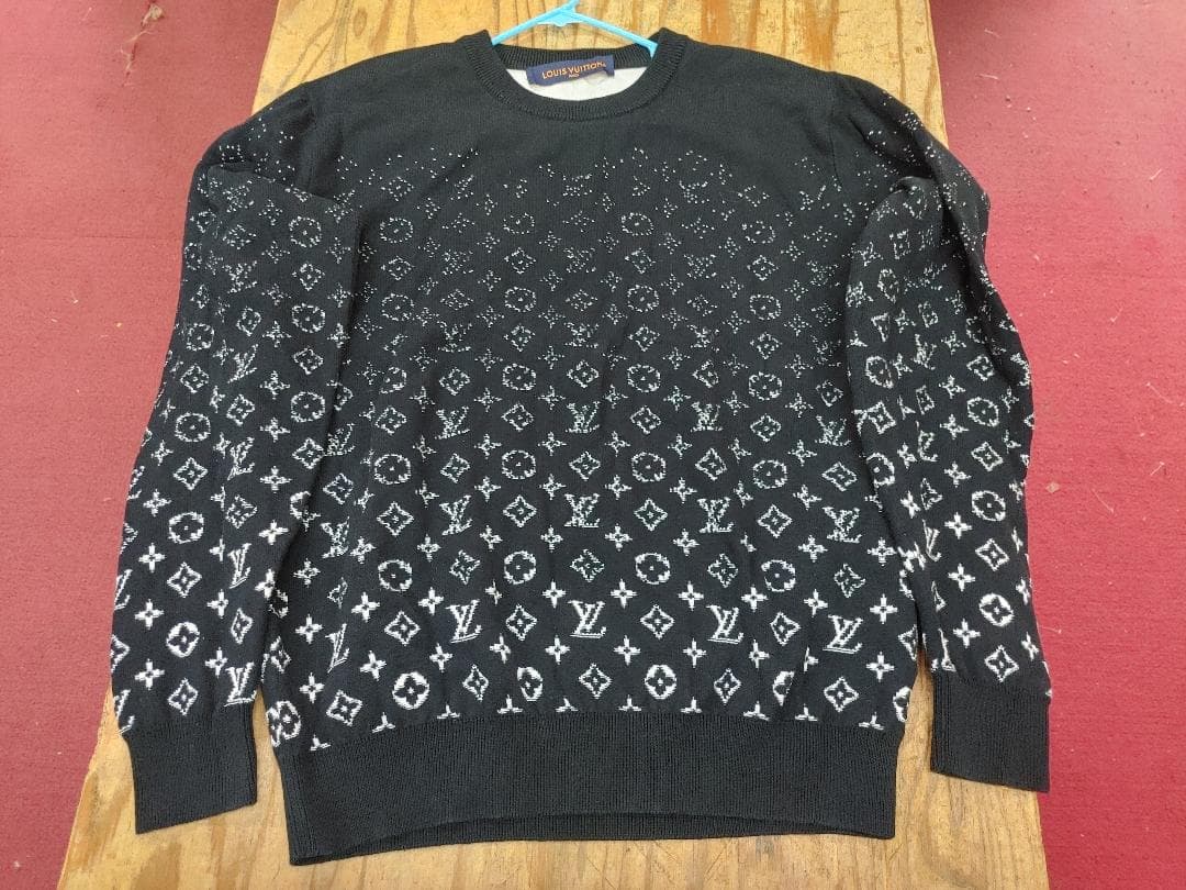 S Louis Vuitton グラデーション ニット セーター パーカー