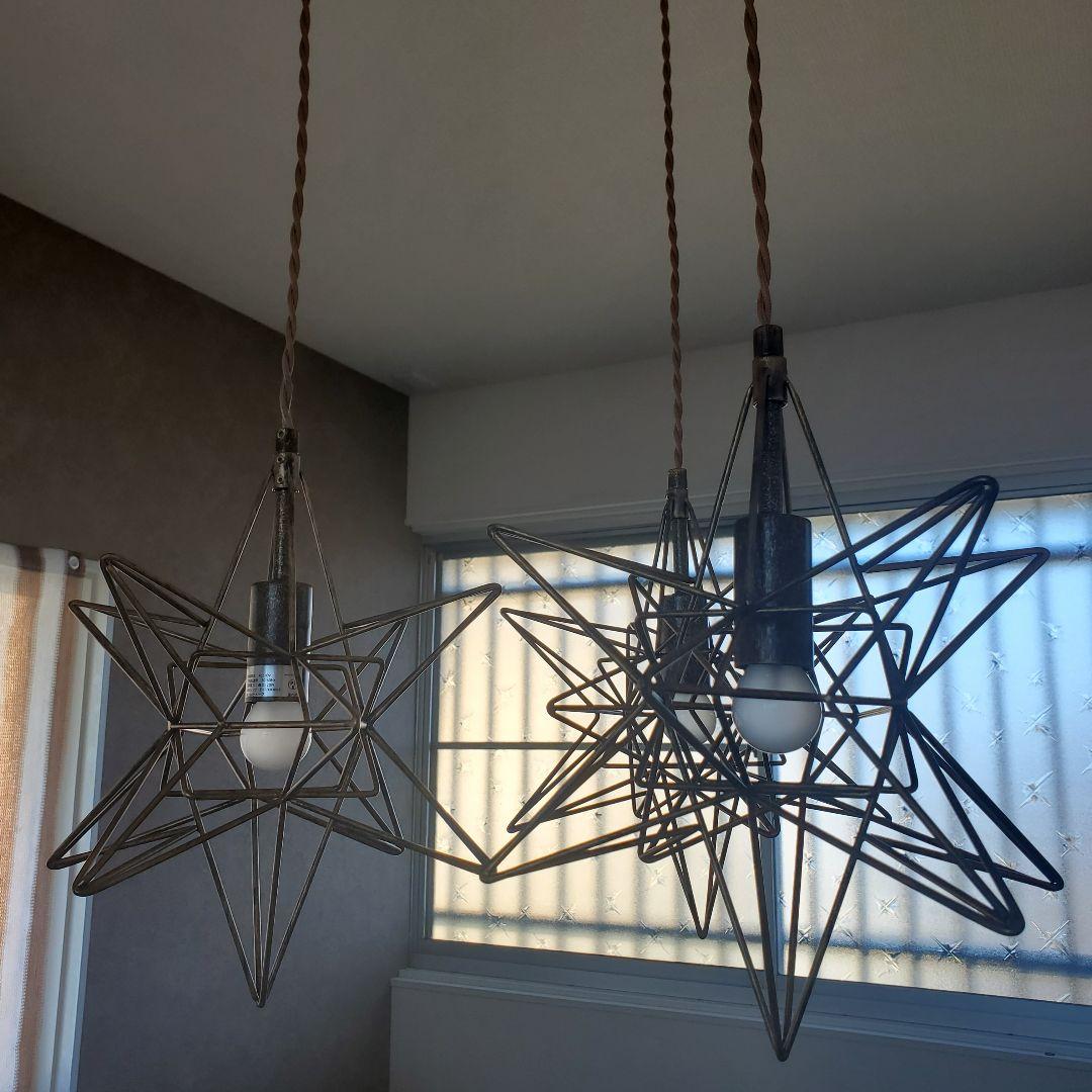 【極美品】Etoile エトワール 3灯星型ペンダントライト IND-020-3