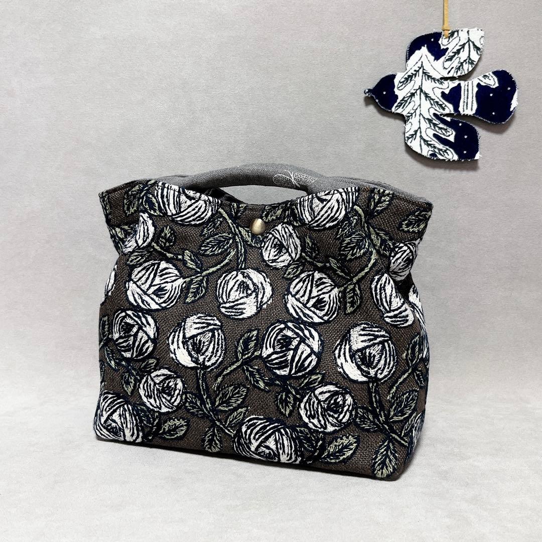 ハンドメイド　ミナペルホネン　くしゅっとトートバッグmini ⑅︎◡̈︎*