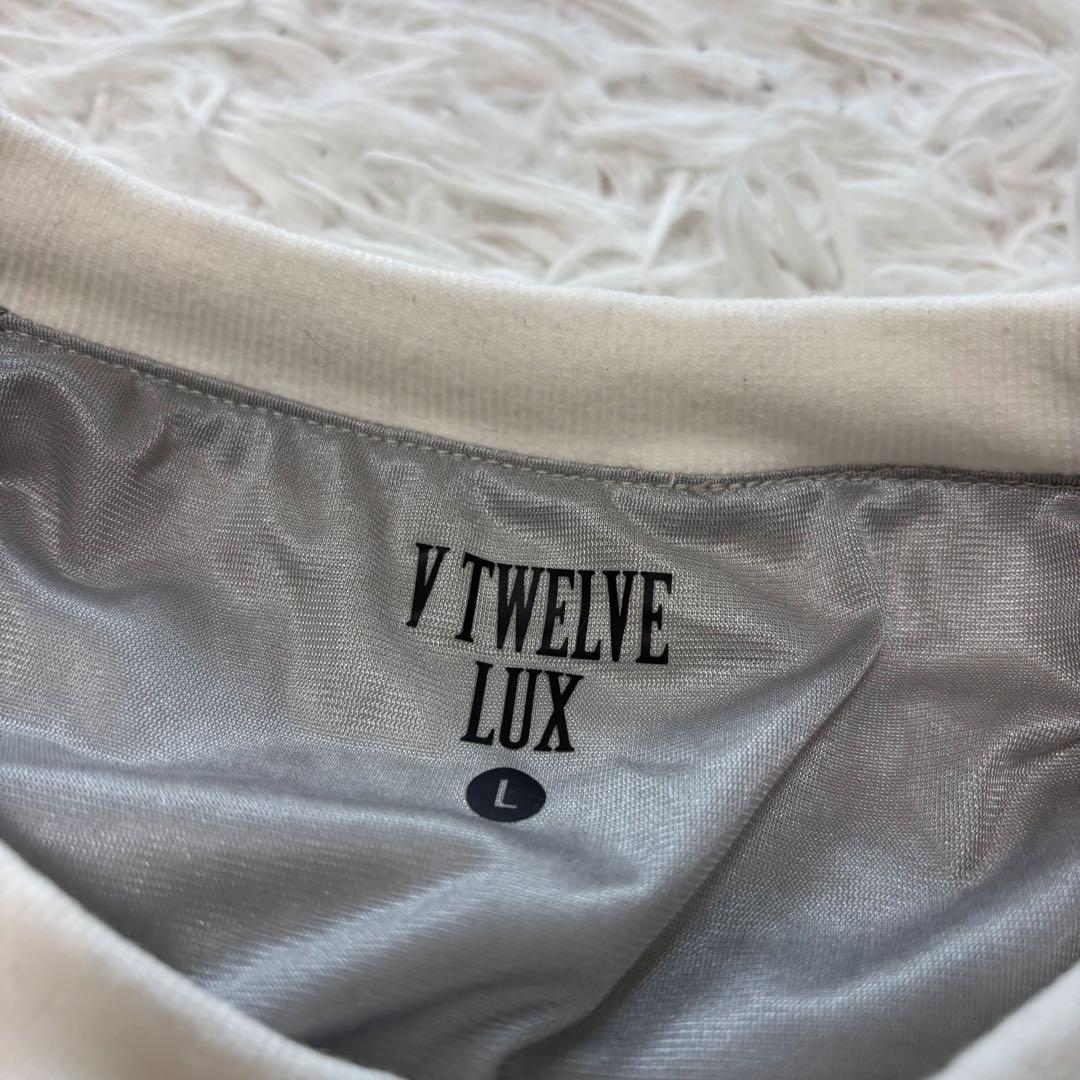 V12 ゴルフ スニード ダウン ブルゾン ホワイト 防風 蓄熱 ビックロゴ