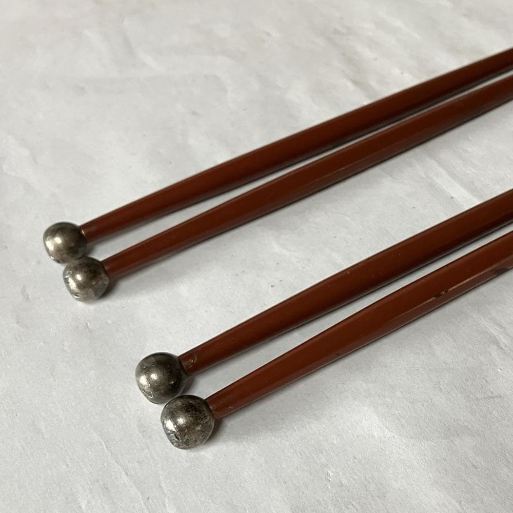 F1363 大阪 尚美堂 月兎 銅製 火箸 一対 ウサギ 兎 うさぎ 茶道具