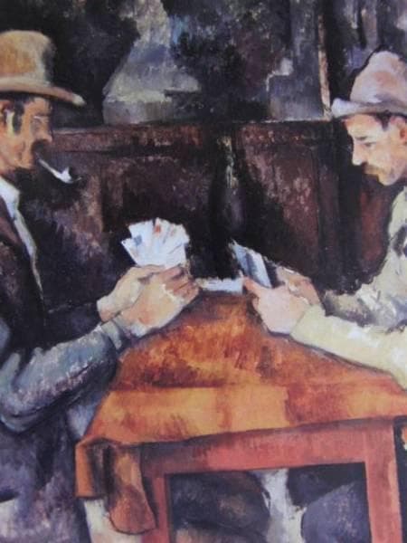 セザンヌ・ポール、カルタ遊びの人たち、希少画集画、新品額装付