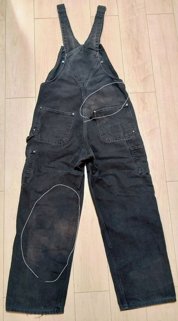 アキ　Carhartt ダブルニーW34 ブラック　USA製