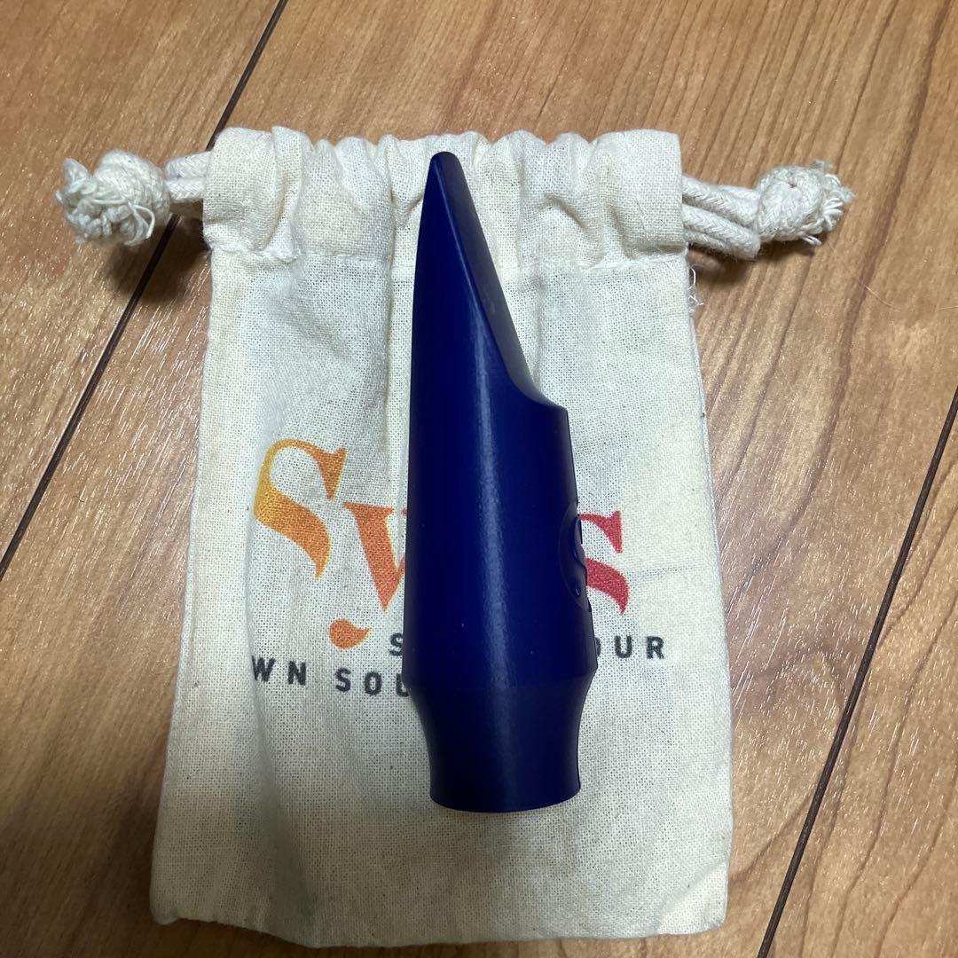 Syosテナーサックス　マウスピース　Smorky 8ブルー&ホワイト