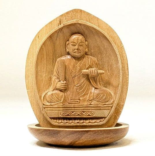 【フォロー割・新品】 香合仏　日蓮上人　白檀　仏龕　懐中仏　日蓮　お守り