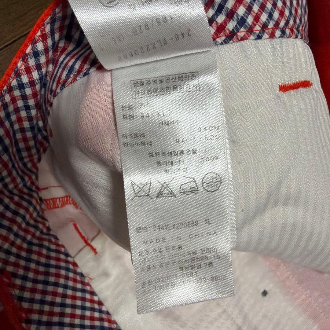 【中古】Callawayキャロウェイパンツ XL/W94㎝ 希少サイズオレンジ系