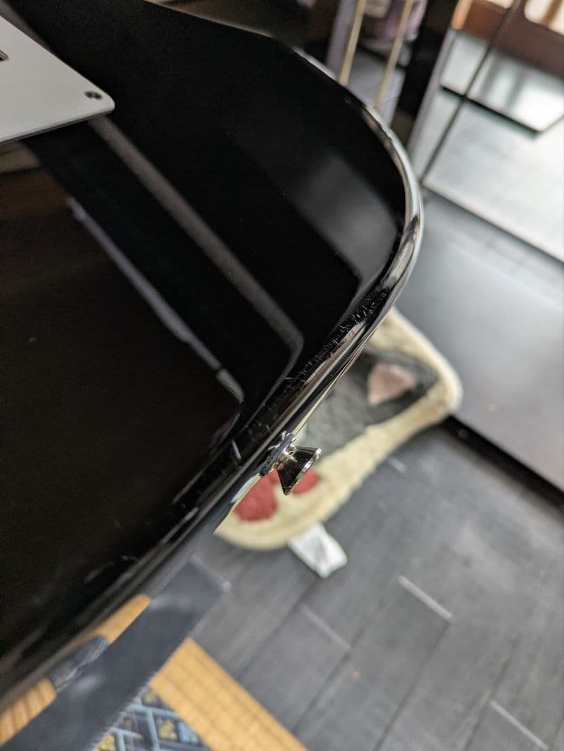 レジェンド　エレキギター　ブラック　ストラトキャスタータイプ