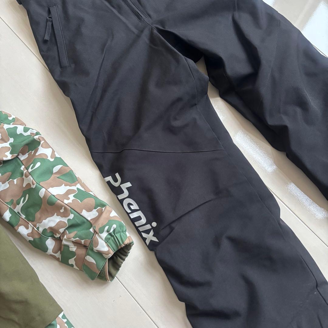 フェニックス ジュニアスキーウェア上下 140 カモフラ 迷彩 ブラック