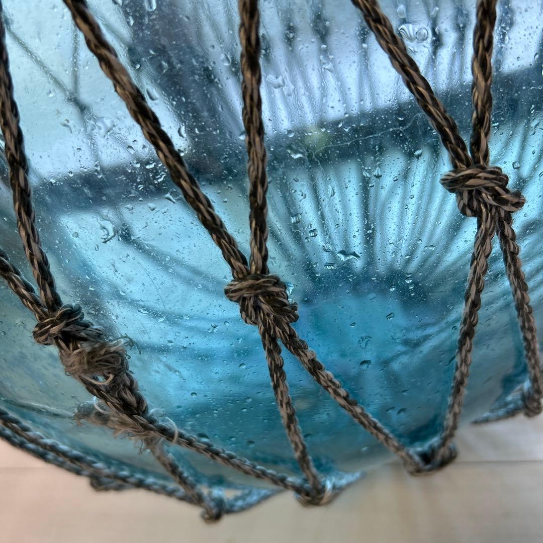 48センチ特大美　ガラス玉　浮き玉　吊り下げ　自立で立つ　置物　インテリア　漁具