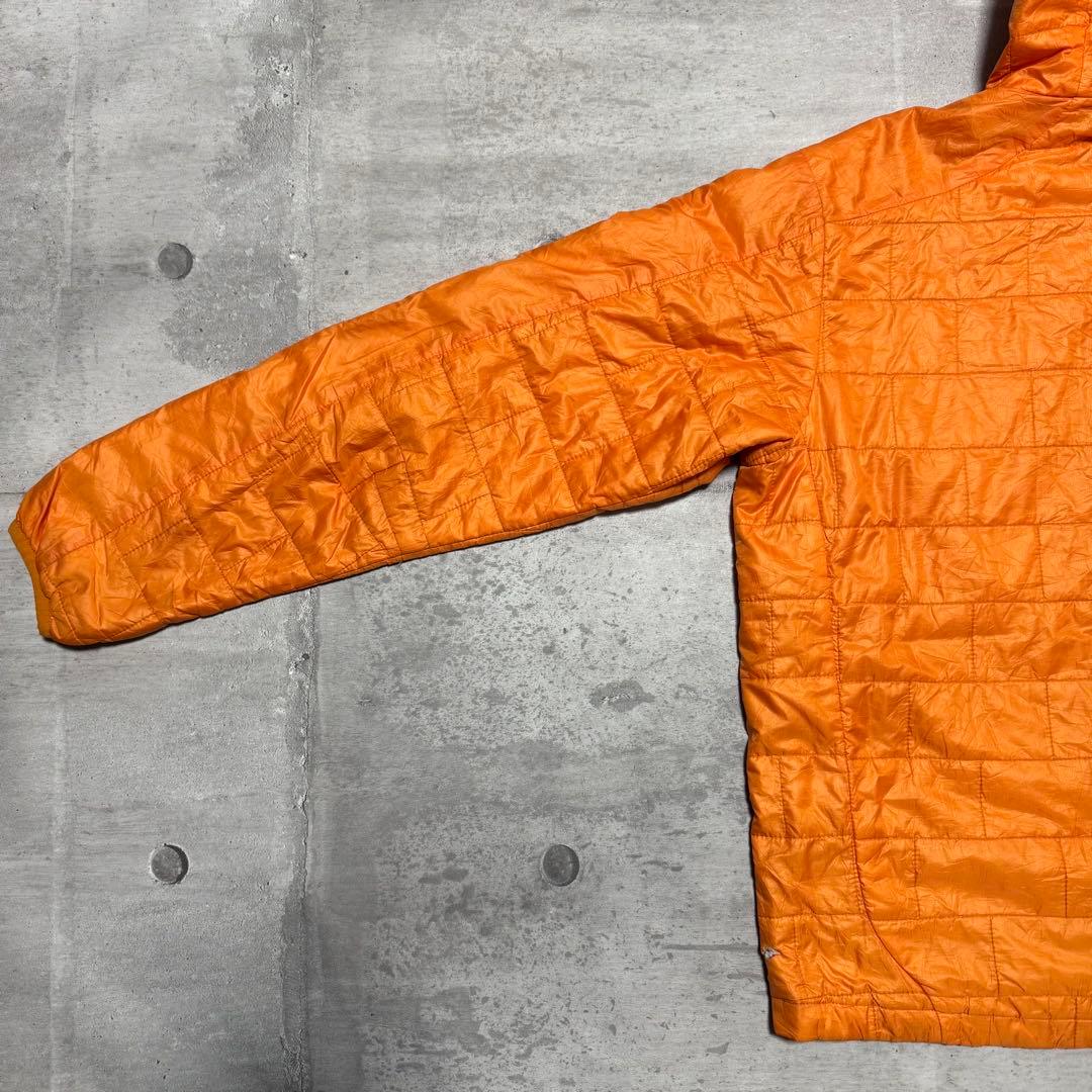 patagonia 11年製 ナノパフフーディ マンゴー オレンジ キルティング
