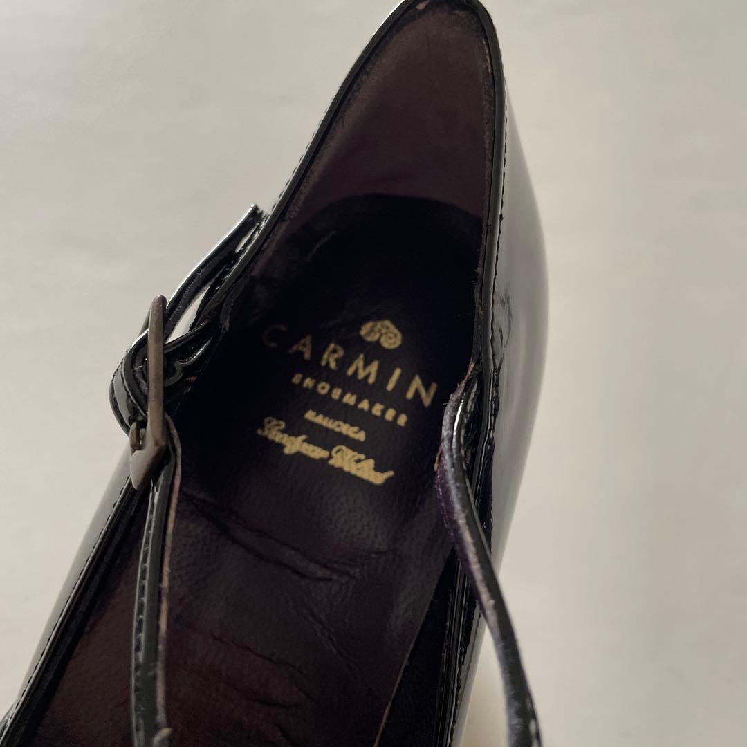 黒エナメル　革靴　CARMINA 23cm ヒール有り