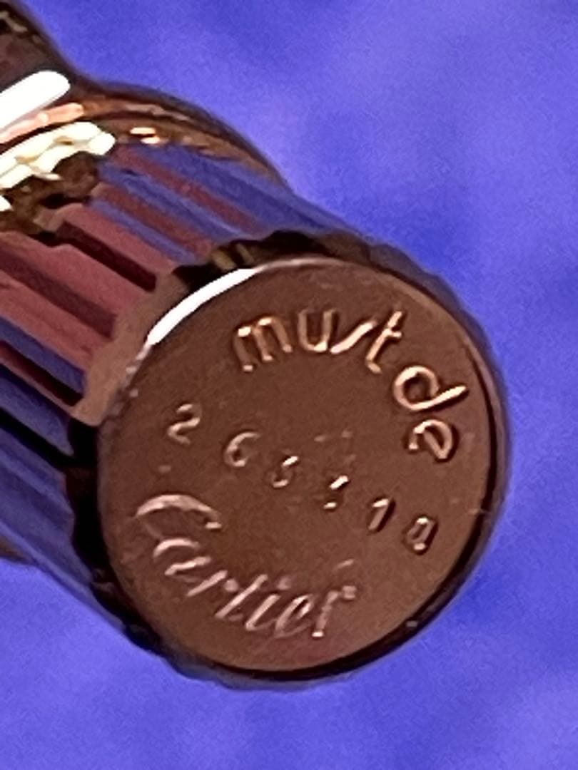 【新品・未使用】カルティエツイスト式マストボールペンゴールド証明書付き 黒インク