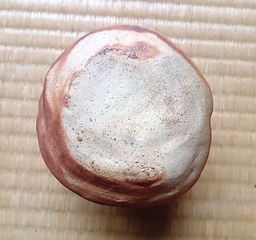 骨董品　徳利　花入　花瓶　異形　へこみ　落款【坂】　備前焼　信楽焼　陶芸