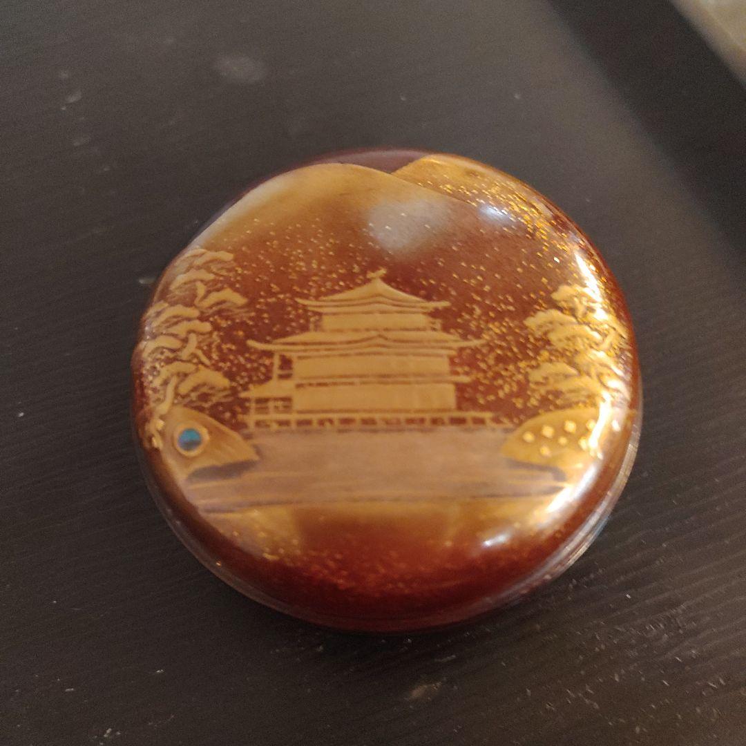 京都　金閣寺蒔絵　香合