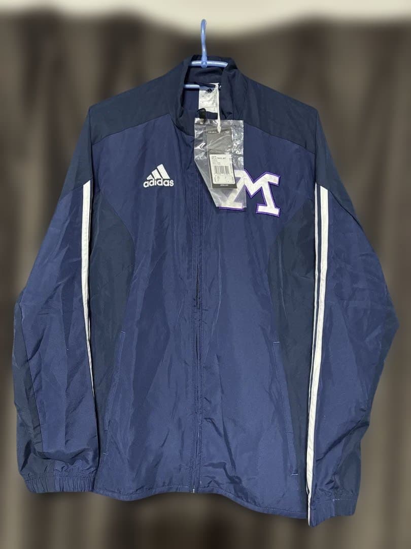 【新品タグ付き】adidas 明治大学競走部ジャケット サイズ S 刺繍　紺