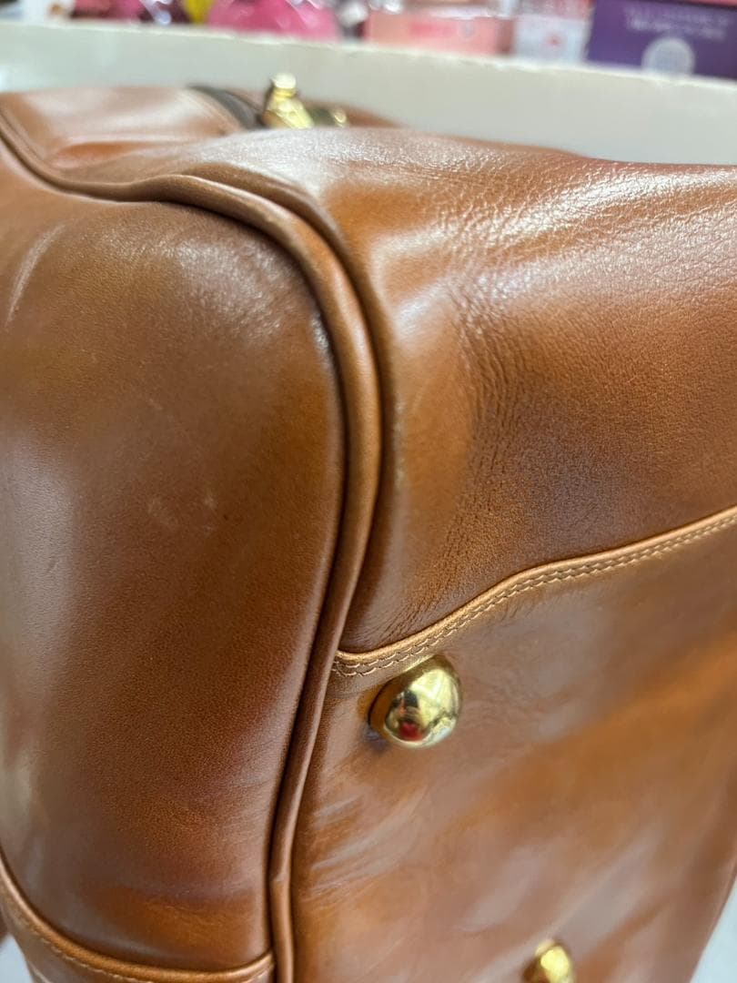 ★美品★MARUEM　本革　スクエア　ボストンバッグ　旅行鞄　レトロ　キャメル