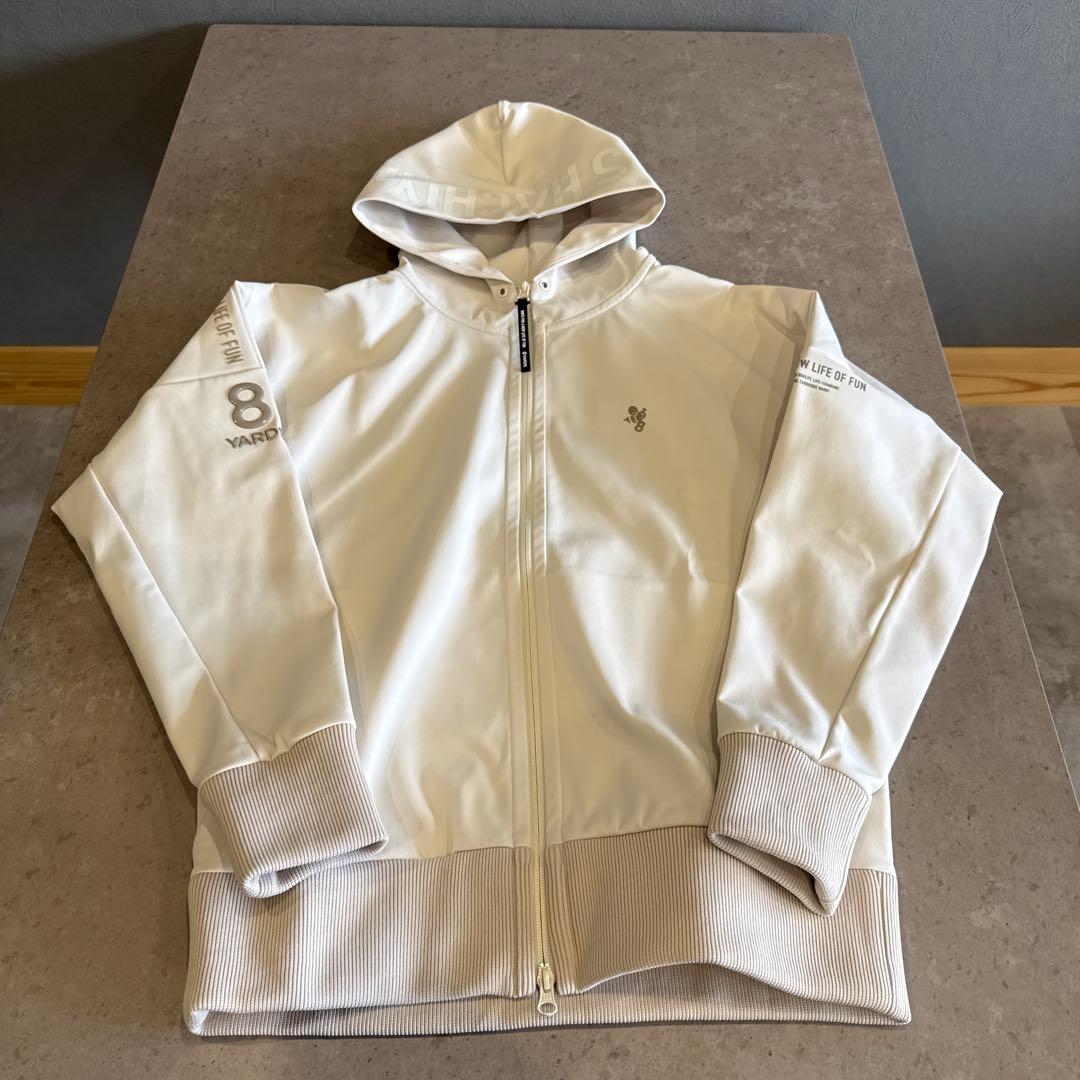 ま*ん様 8 YARDS フード付きジャケット L ホワイトパーカー