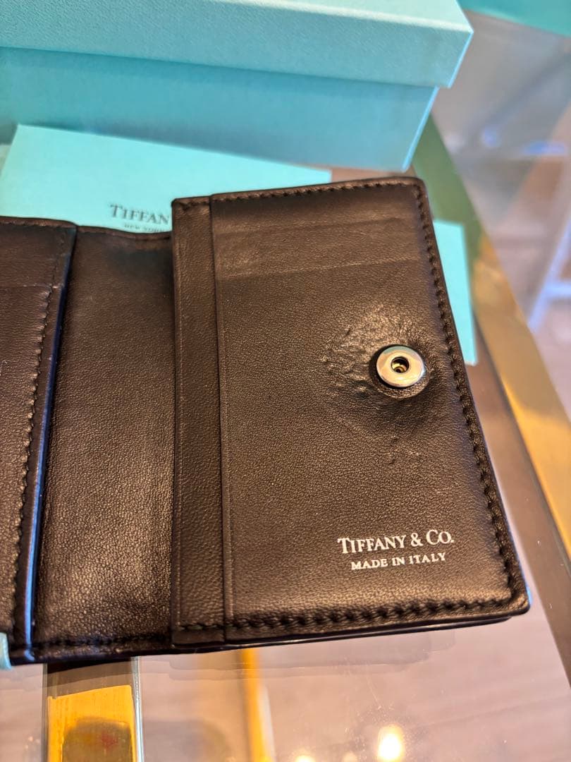 Tiffany & Co. ブラックレザー名刺入れ　カードケース　ティファニー