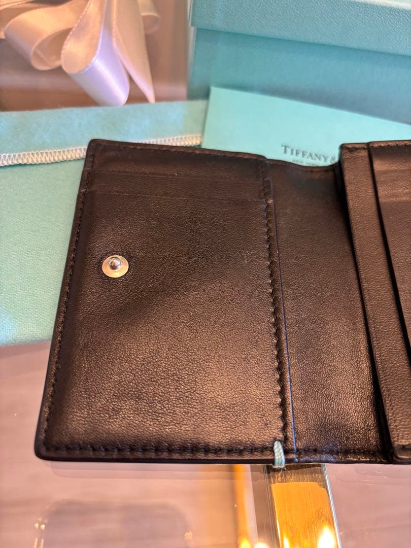 Tiffany & Co. ブラックレザー名刺入れ　カードケース　ティファニー