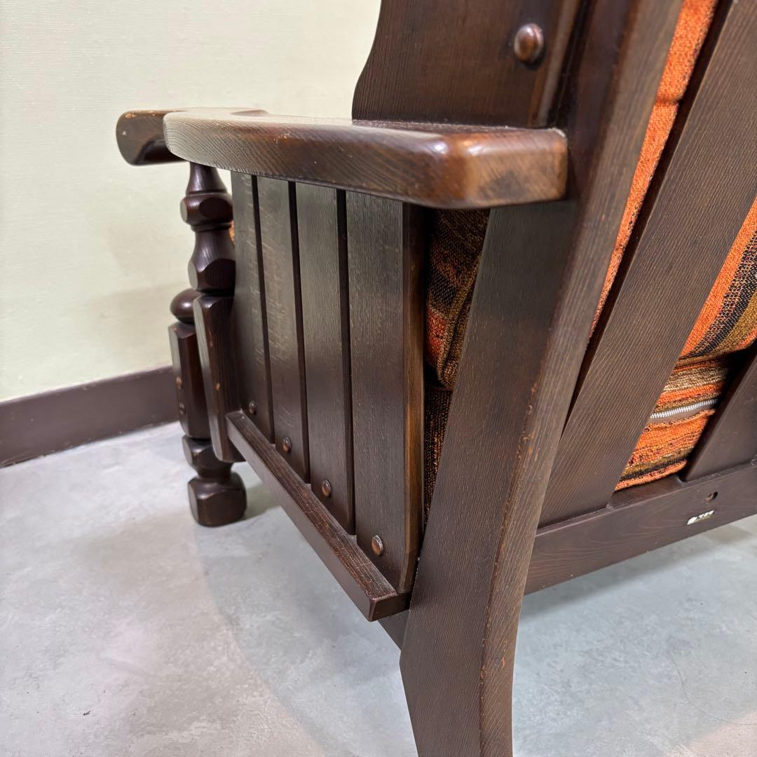 【オールドカリモク】 / 1人掛けソファ 　木製アームチェア