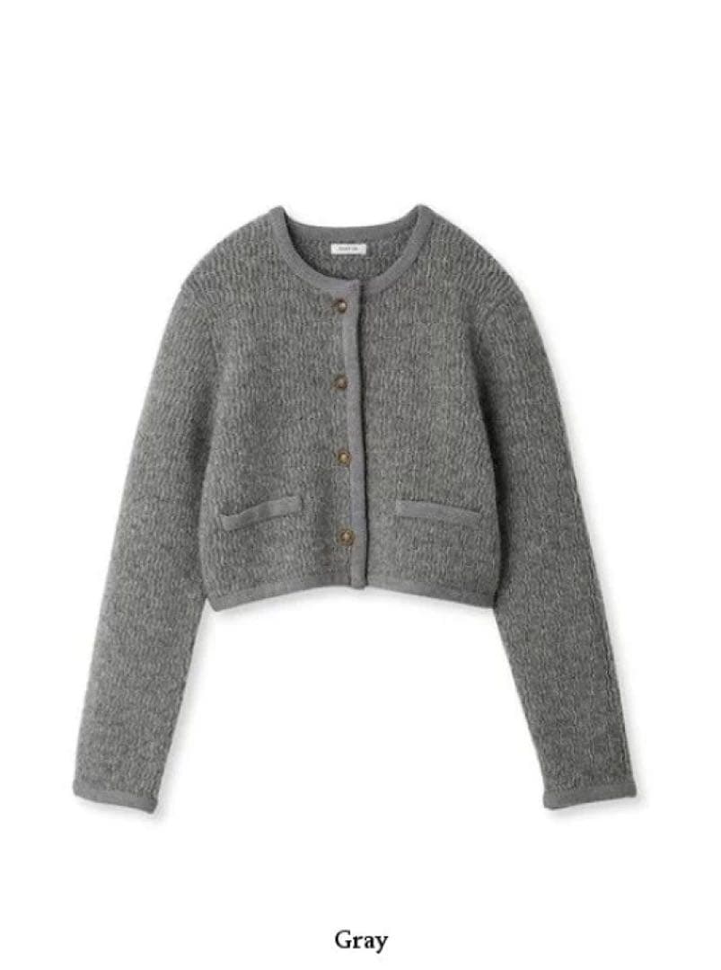 フレイアイディー ブークレヤーンコンパクトニットジャケット