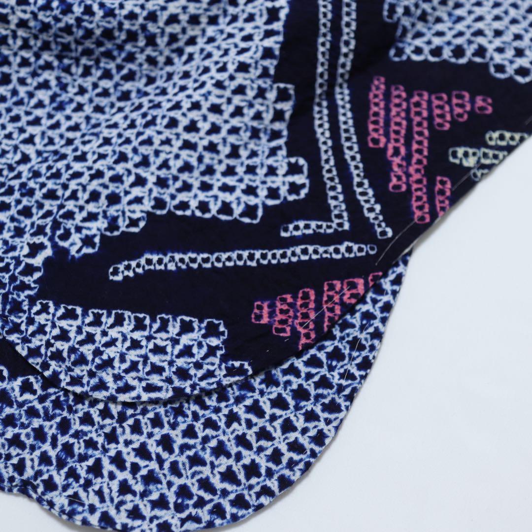 新古品◆有松鳴海絞り◆花模様◆木綿◆浴衣