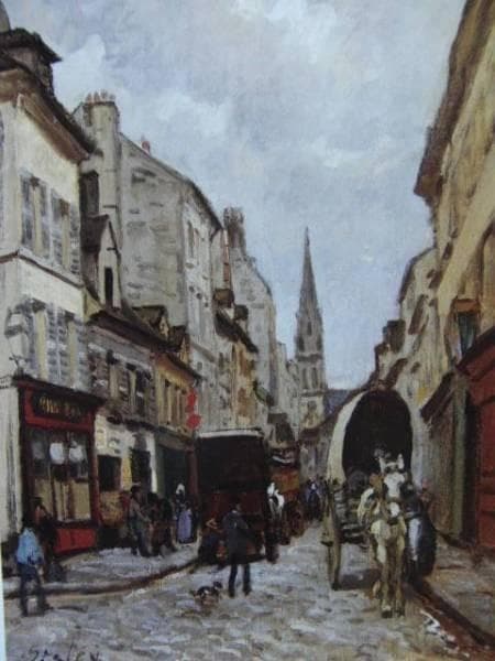 シスレー、アルジャントゥイユの大通り、希少画集画、新品額装付