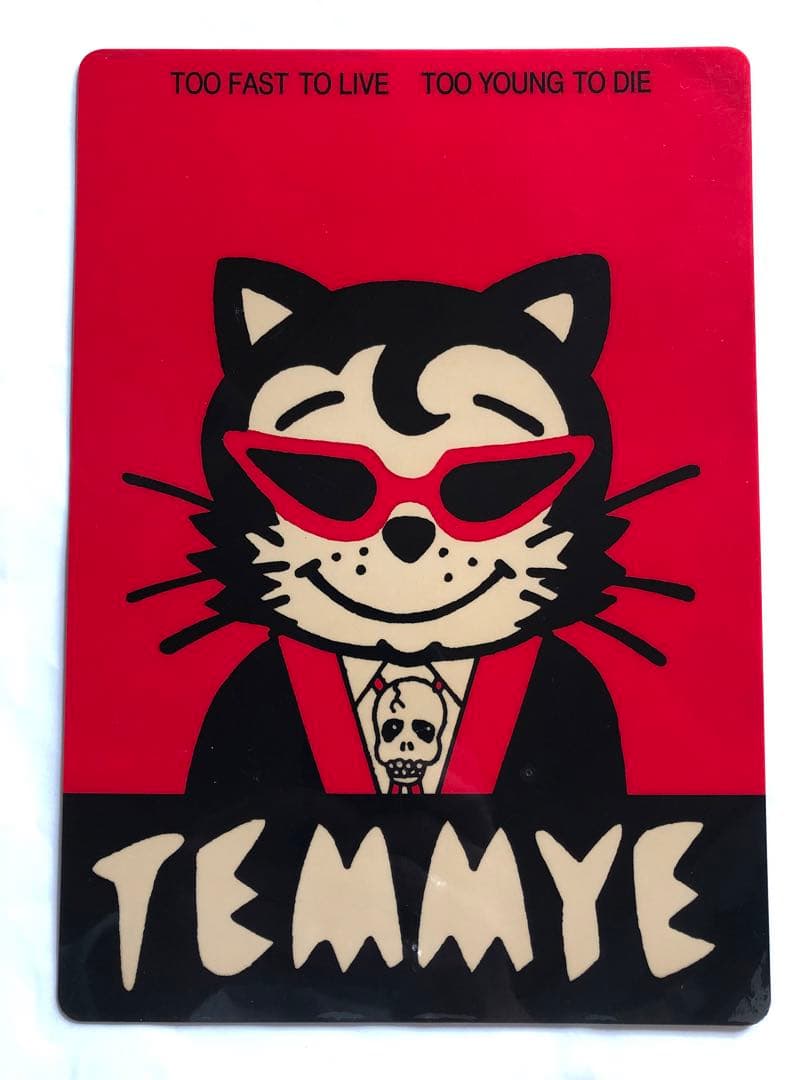 初期 当時物TEMMYE 猫デザイン 下敷き クリームソーダ ピンクドラゴン