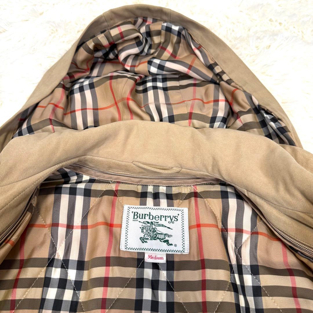 バーバリー Burberry 中綿ライナー付き モッズコート ノバチェック M