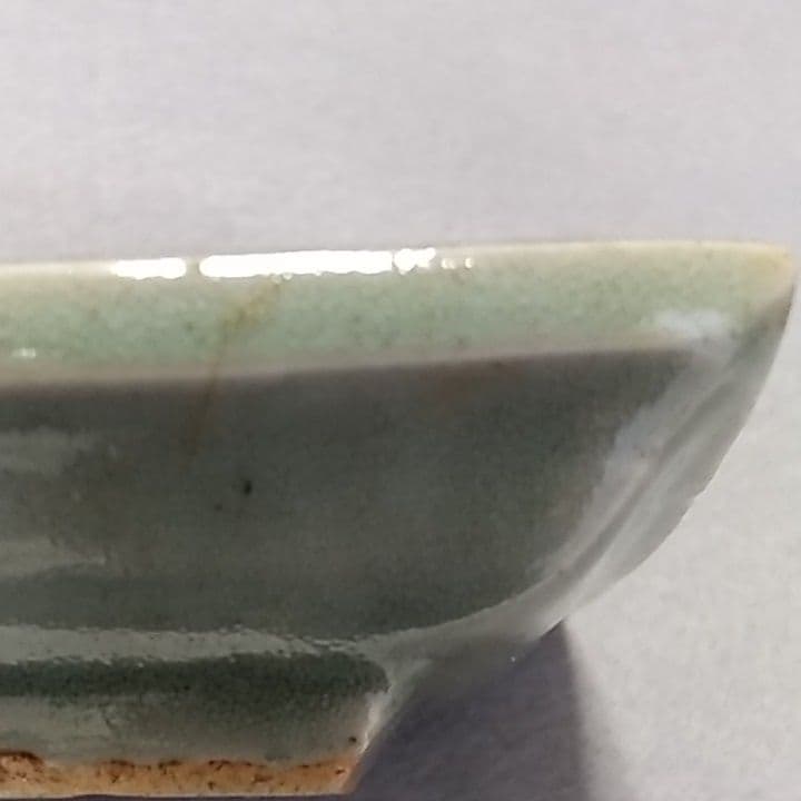 初期伊万里　初期伊万里皿　初期伊万里青磁牡丹文長皿　古伊万里　古伊万里皿