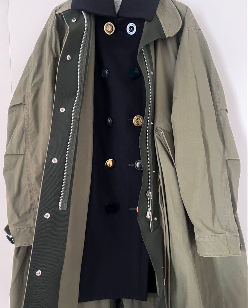 Sacai ダブルブレステッド　マルチボタンコート