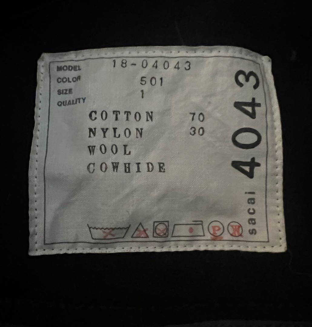 Sacai ダブルブレステッド　マルチボタンコート