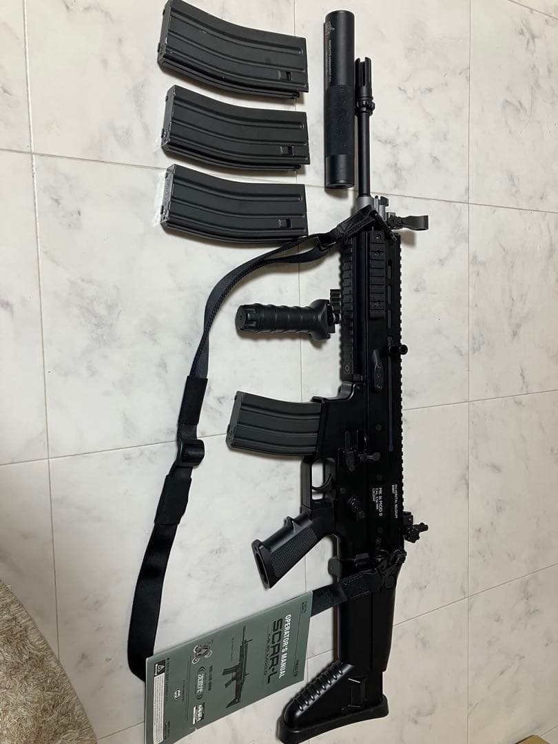 東京マルイ次世代電動ガン スカー(SCAR-L)ブラック ジャンク・中古品セット