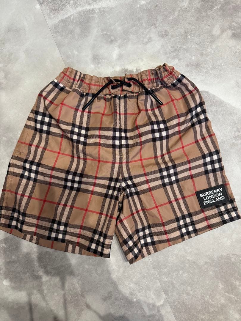 BURBERRY ベージュチェック柄水着