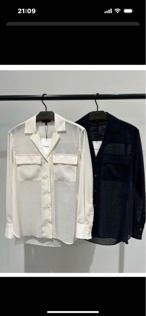 セオリーTheoryウールブラウスBlack極美品