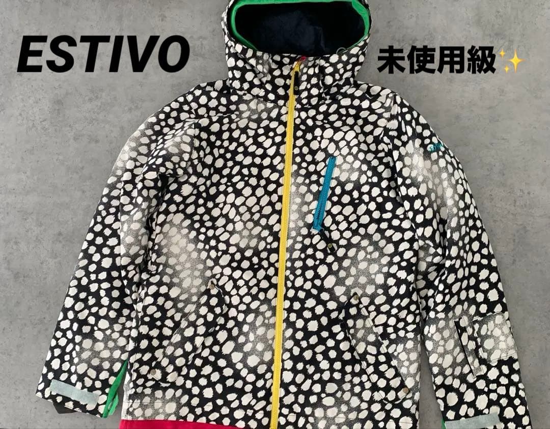 未使用級✨ESTIVOヒョウ柄スキースノーボードジャケットL