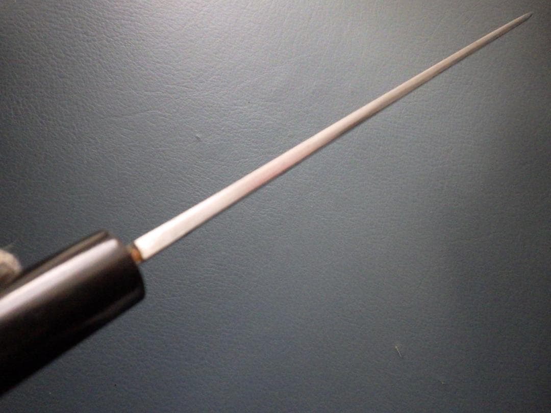 b*6様 京都/有次・特製/柳刃刺身包丁★黒水牛柄・霞手研ぎ済み★