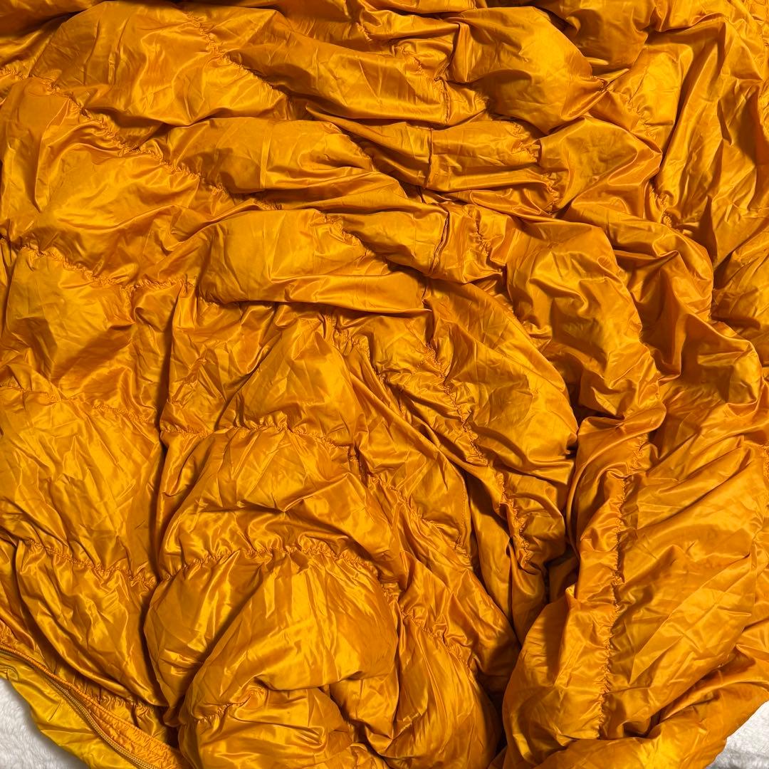 極美品モンベル現行モデルダウンハガー650 #2 ロング男女兼用イエローシュラフ