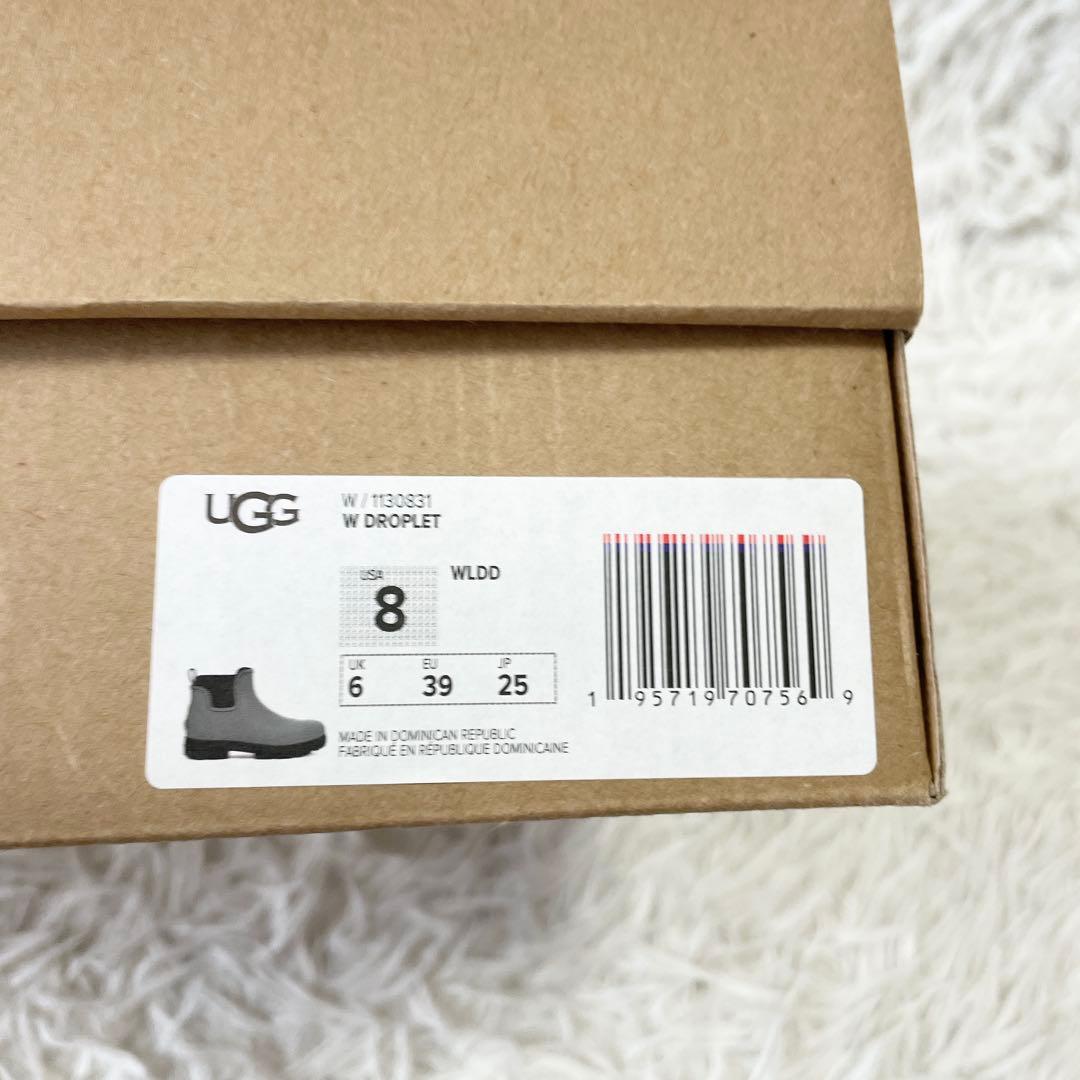 未使用級✨UGG DROPLETドロップレット レインブーツ グレー系 25.0